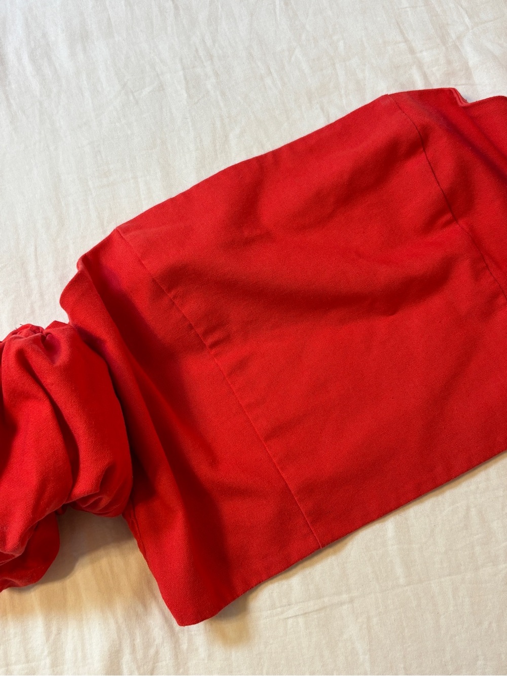 Red Women's Strapless Crop Top